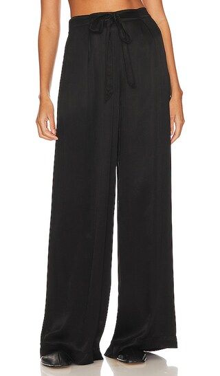 Pleat Front Wide Leg Pants in Black | Revolve Clothing (Global)