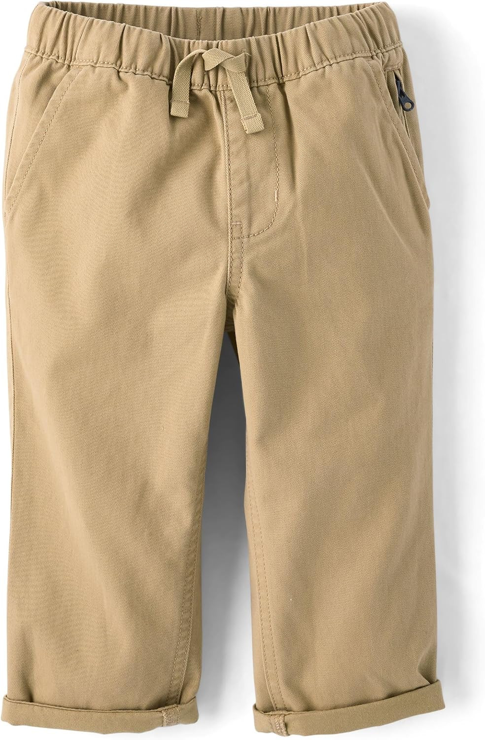 The Children's Place Baby Boys' and Toddler Boys Roll Cuff Pull on Chino Pants | Amazon (US)