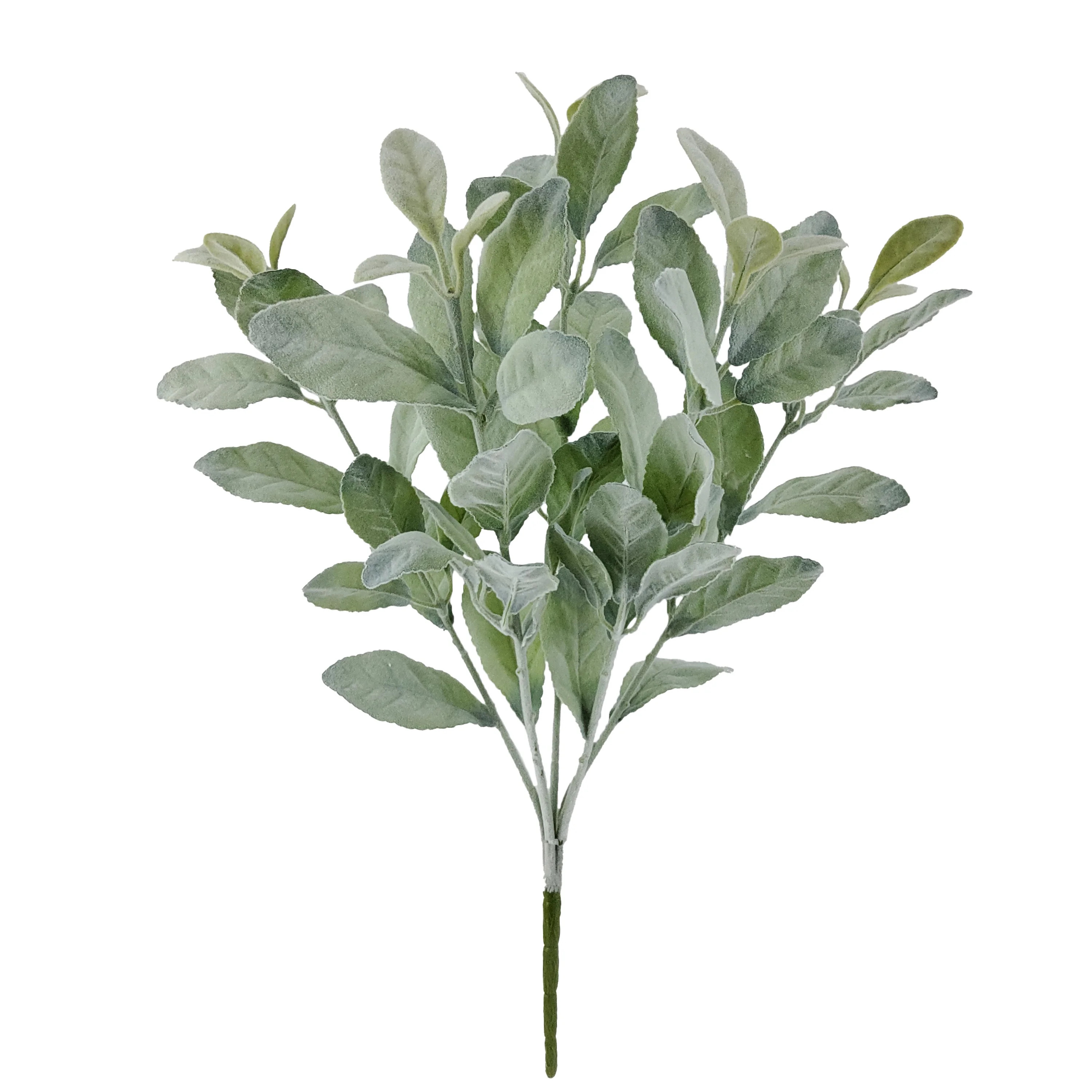 Mainstays Indoor Artificial Foliage Bush, Lamb's Ears Plant, Green Color, 19.5" Height, Pot Not I... | Walmart (US)