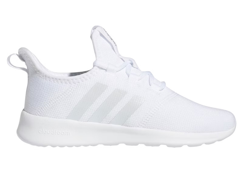 Adidas Cloudfoam Pure Lifestyle Sneakers in Cloud White/Blue Tint/Silver Metallic | StockX