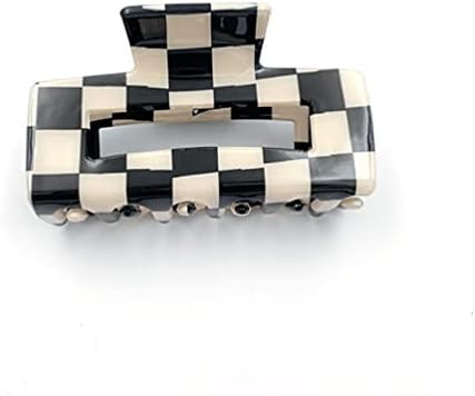 Checkered Hair Claw Clips for Women Girls Fashion Hair Clips for Styling Claw Clamps Thick Hair R... | Amazon (US)