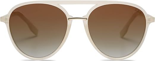 SOJOS Retro Aviator Polarized Sunglasses for Women Men Double Bridge Ladies Shades | Amazon (US)