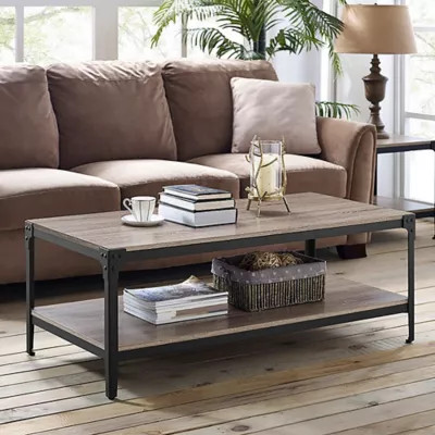 Forest Gate™ Wheatland Coffee Table in Rustic Oak | Bed Bath & Beyond