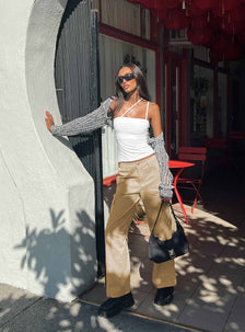 Fallout Mid Rise Cargo Pants White | Princess Polly US