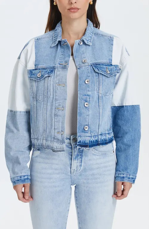 Bayeas Patchwork Denim Jacket in Polychrome at Nordstrom, Size Small | Nordstrom