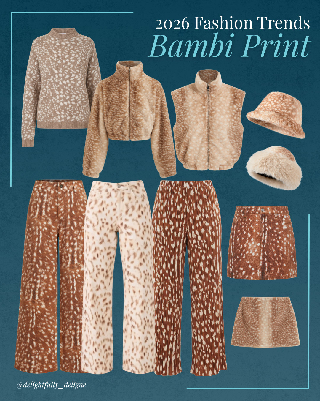 Bambi prints are emerging as a 2026 fashion trend, bringing a softer, playful touch to statement styling while still feeling elevated and modern. 

 #LTKgrwm #LTKSeasonal #LTKOver40