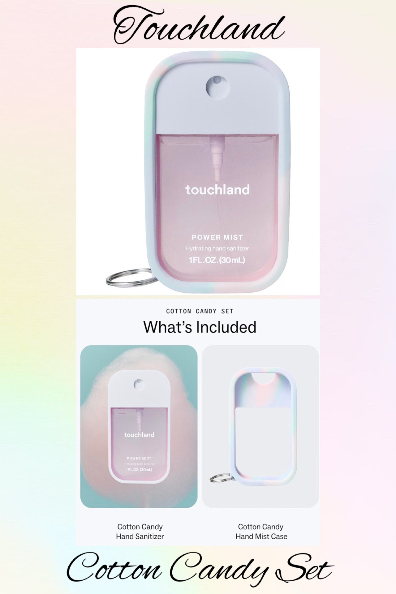 Touchland Hand Santizier continues to be a best seller, as it smells so good and doesn’t dry out hands! They are about to launch their new Cotton Candy Hand Sanitizer, and it’s open for pre-order at Amazon right now! Comes in a bundle with a clippable case that’s perfect for sports bags, purses, luggage (it’s TSA approved), you name it. Would make a practical holiday gift also!

#LTKSeasonal #LTKselfcare #LTKBeauty