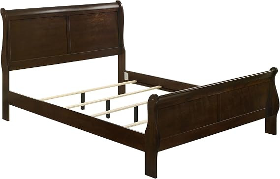 Coaster Home Furnishings - Louis Philippe - Wood - Queen Sleigh Bed with Curved Details, Slim Leg... | Amazon (US)