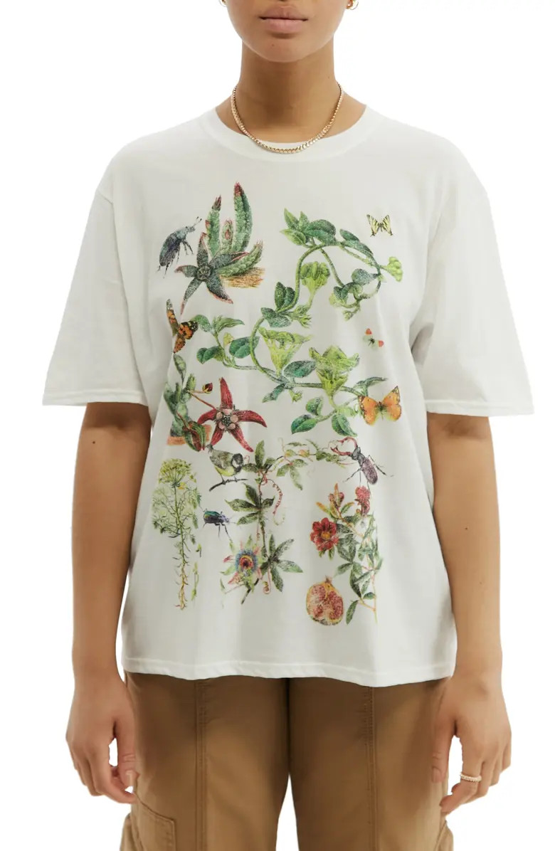 Flora Fauna Boyfriend Graphic Tee | Nordstrom
