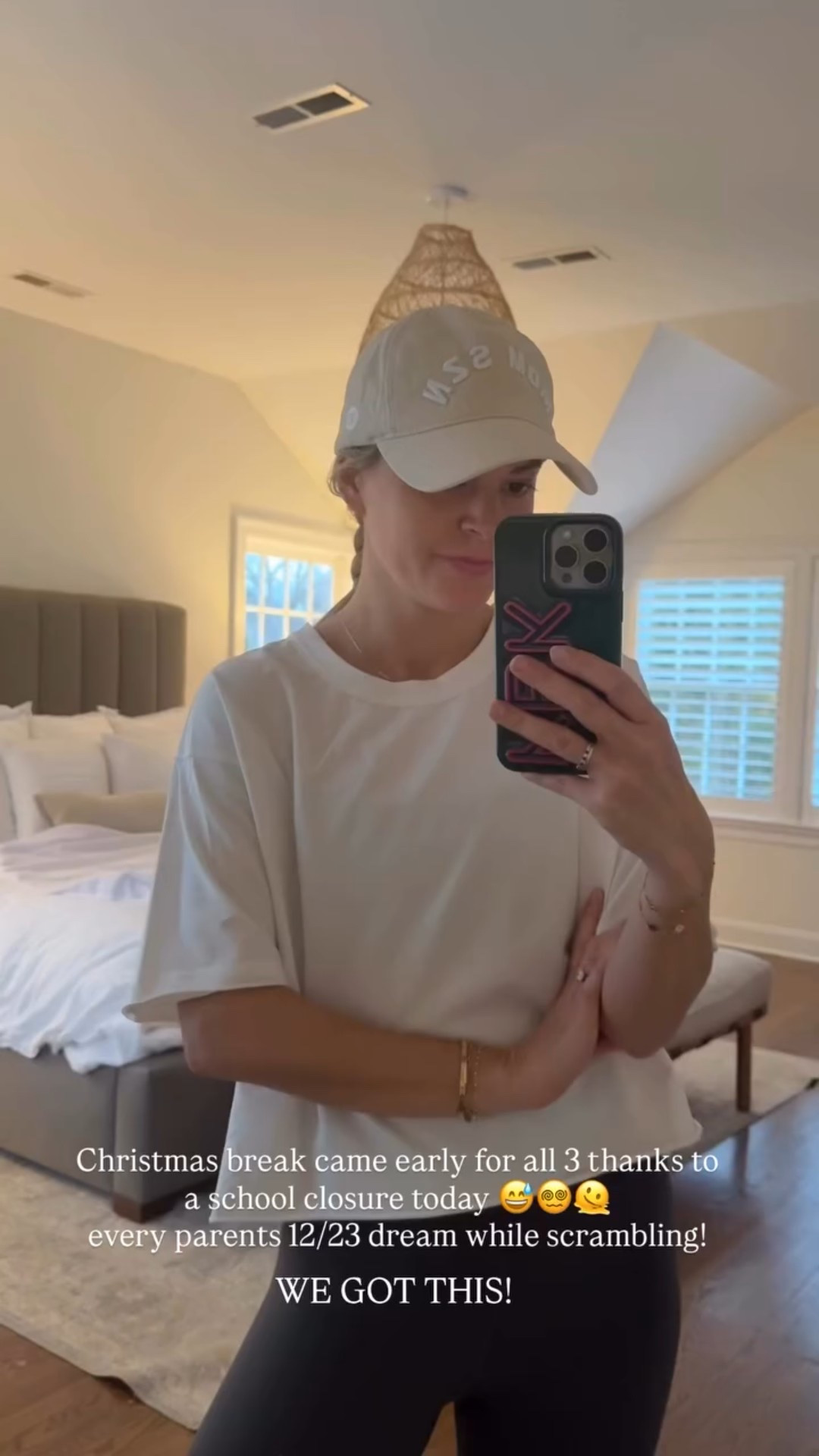 Christmas break came early for all 3 thanks to a school closure today 😅😵‍💫🫠every parents 12/23 dream while scrambling! WE GOT THIS!
**hats 30% off through December- code: JOY30
*wearing smalls 