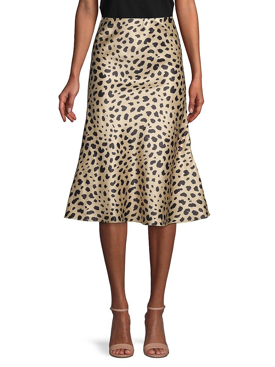 CAARA Women's Kitty Print Flare Skirt - Leopard - Size L | Saks Fifth Avenue OFF 5TH
