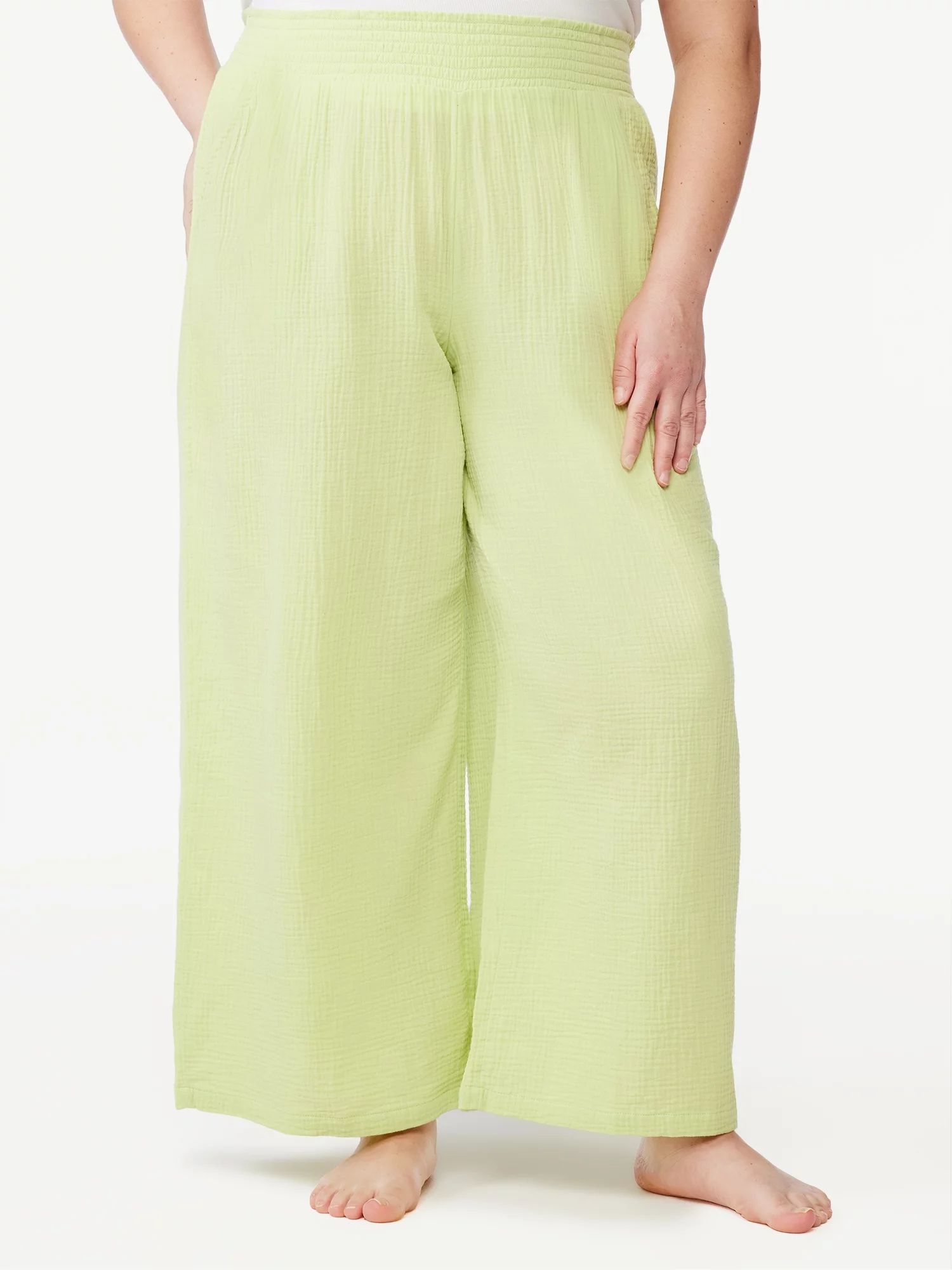 Joyspun Women's Gauze Sleep Pants, Sizes S to 3X | Walmart (US)