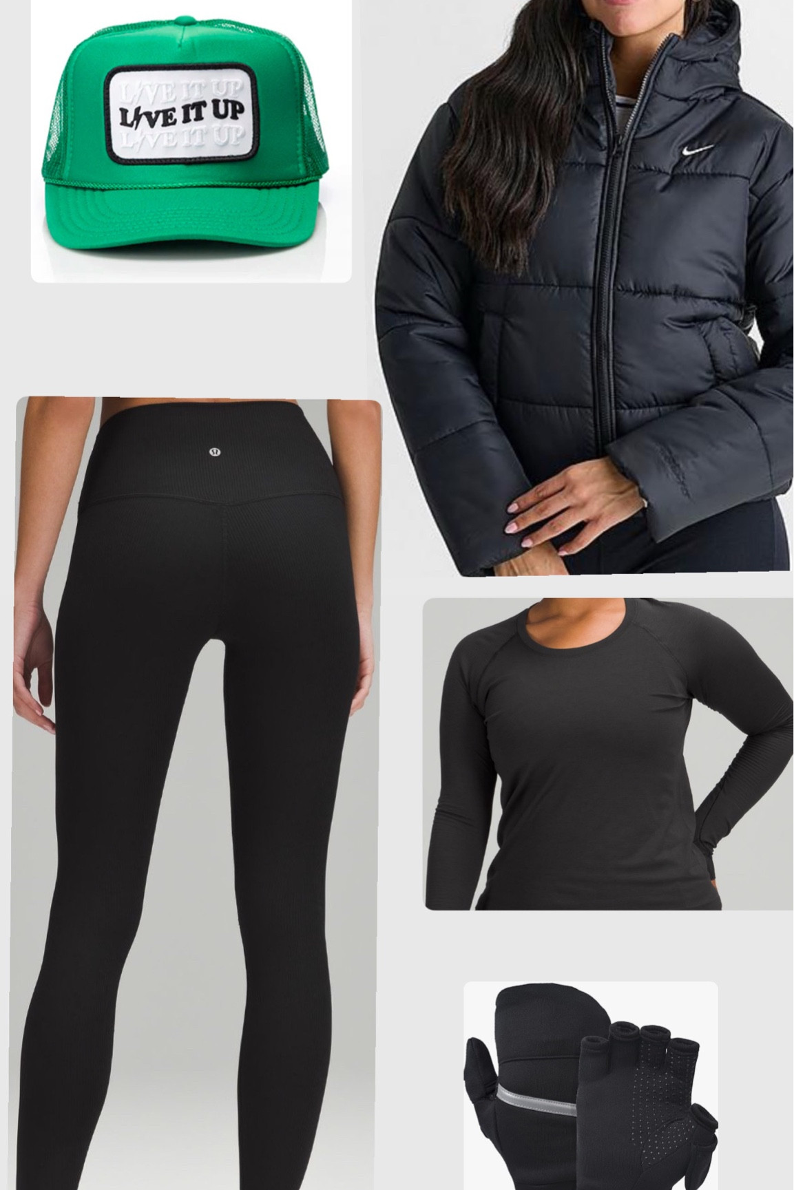 Black with a pop of green💚
I can’t link exact hat, but I’ll link other cute green options!
Jacket small
Long sleeve 6
Leggings 2

#LTKFitness #LTKSaleAlert #LTKActive