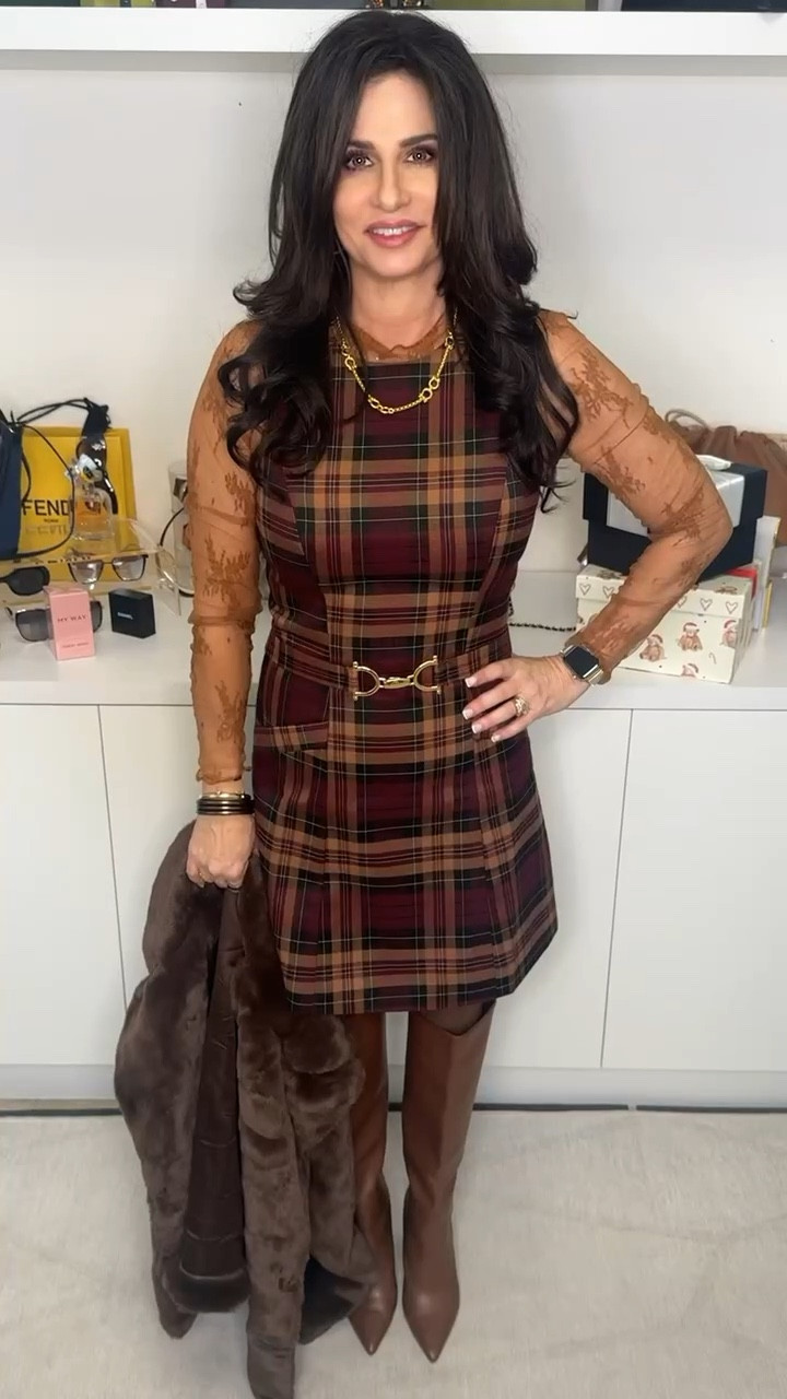 The only thing i can only really say is that I love this look . Dress sm - 4-6 , mesh top sm , jacket sm . They don’t have my jacket anymore but I linked similar ones . Boots TTS #styletips 



#LTKootd #LTKSeasonal #LTKOver40