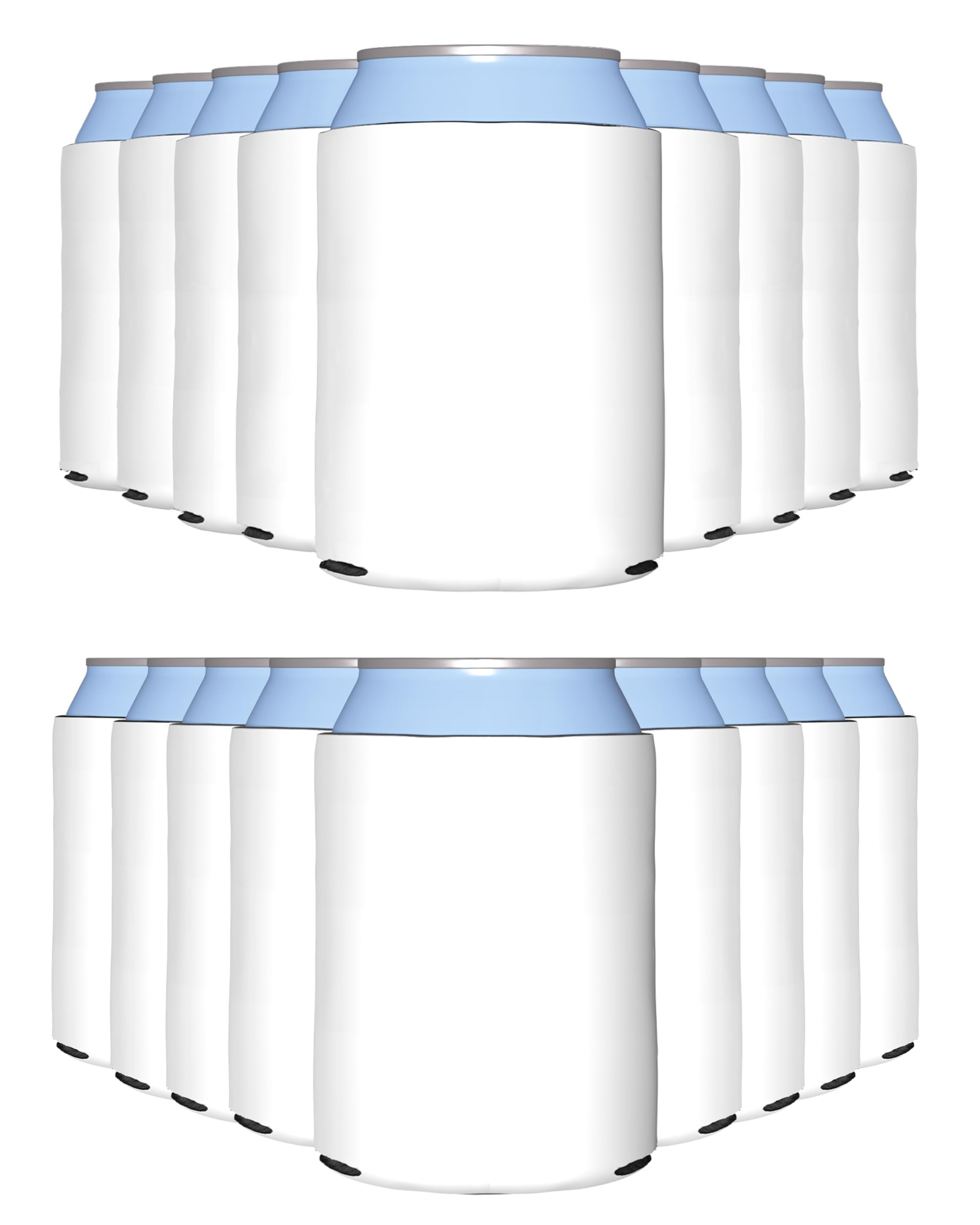 PartyPrints 25 Pack White Blank Can Cooler Sleeves, Customizable Bulk Sublimation Insulated Foam ... | Amazon (US)