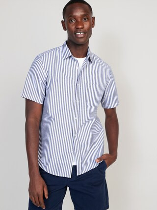Regular-Fit Everyday Short-Sleeve Oxford Shirt for Men | Old Navy (US)