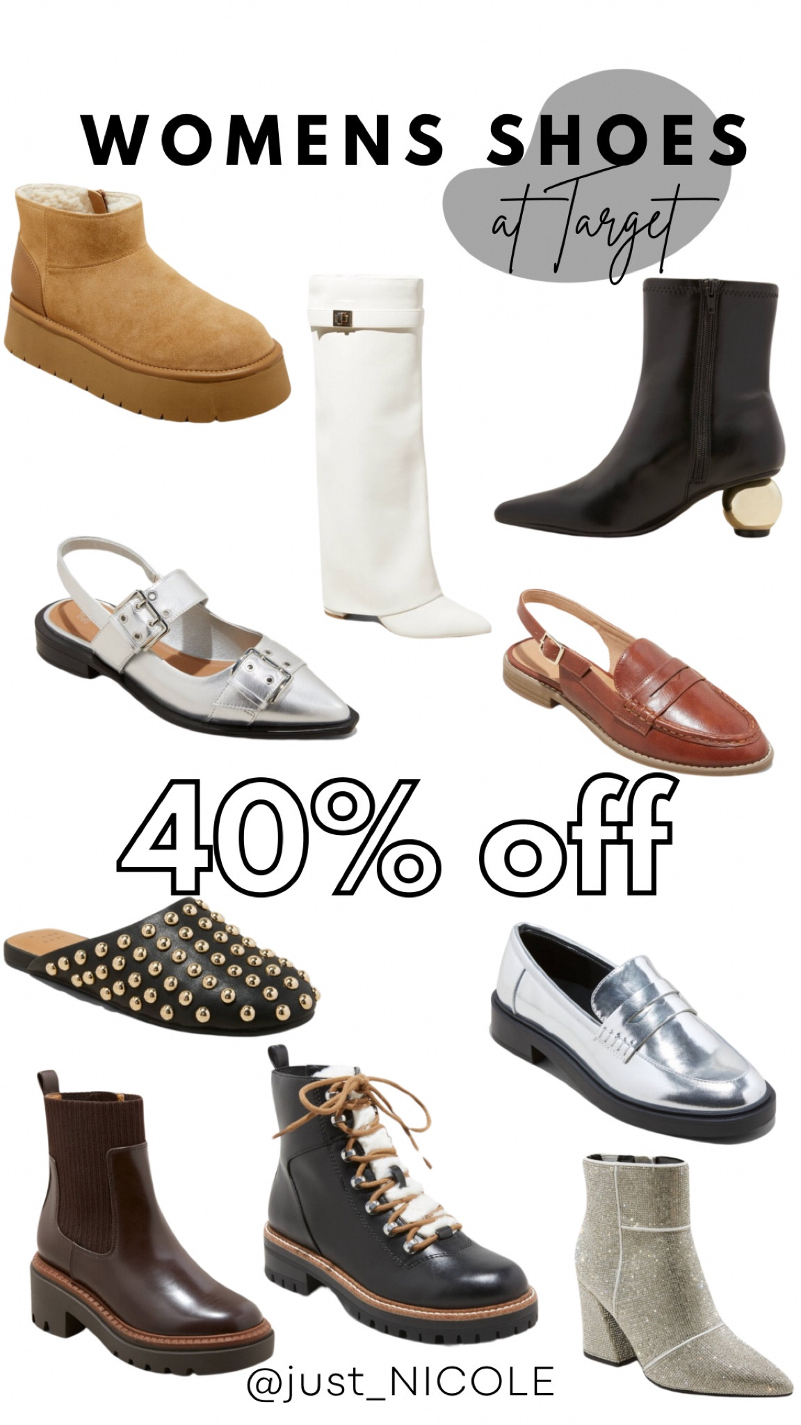 40% off shoes today with #target Circle Week deal of the day! 🎯

#LTKFindsUnder50 #LTKShoeCrush #LTKSaleAlert