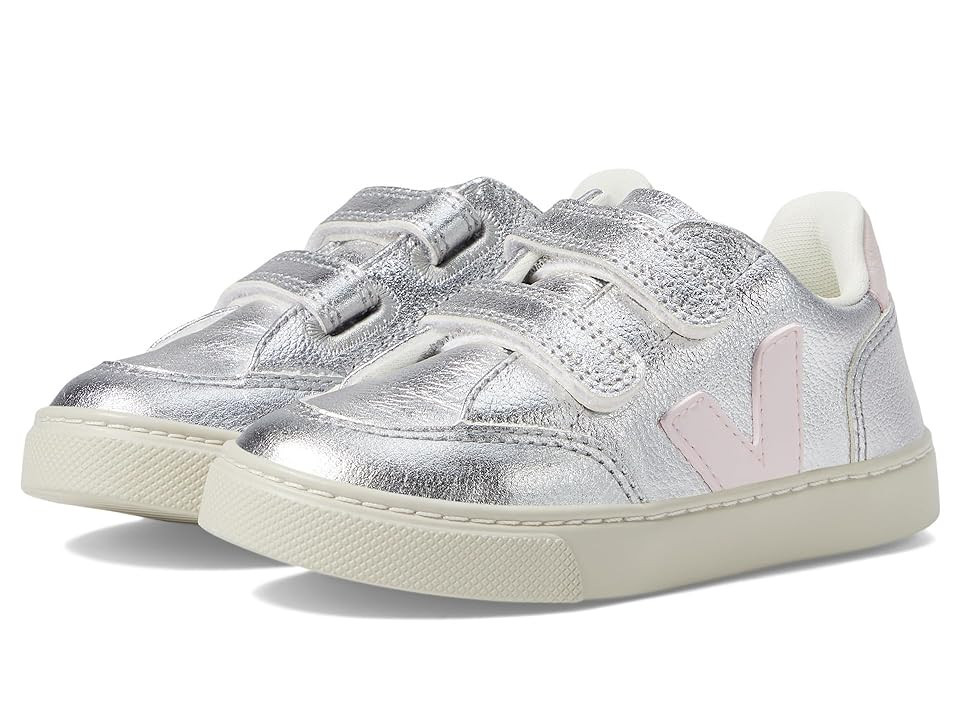 VEJA Kids Small V-12 (Toddler) Kid's Shoes Silver/Lassi : Unisex EU 27 (US 10 Toddler) M, Leather | Zappos