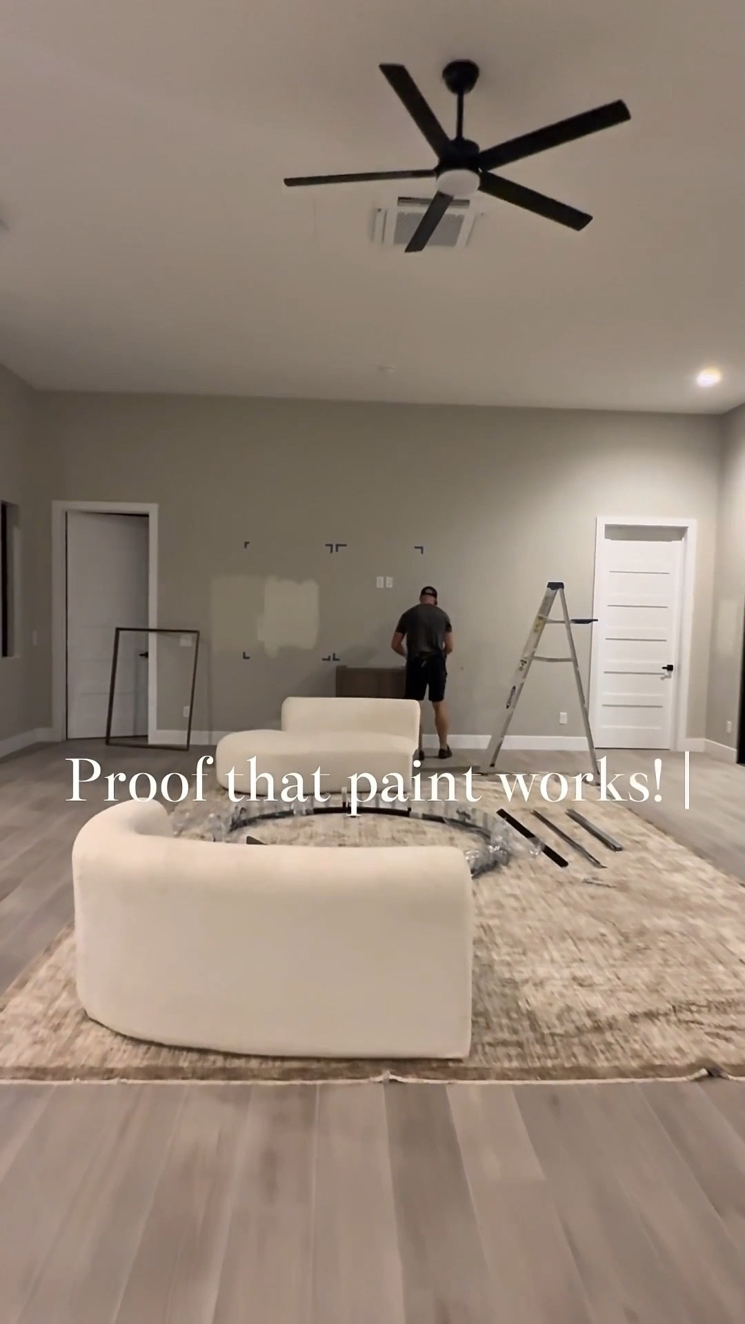 Proof the paint works… oh, and the light too 😉🤎 What a difference color drenching can make! It opened up the space, made the ceilings feel taller, and gave the whole room that elevated, sophisticated look 🤎✨ 

#colordrenching #beforeandafterhome #rhhomedecor #livingroommakeover #modernhome #wayfairhome #amazonhomefinds #neutraldecor

#summerthompsonstyles

#LTKHome