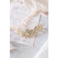 ANGELE // Luxe gold hair comb, leaf wedding hair comb, bridal hair comb, hair accessory for brides,  | Etsy (US)