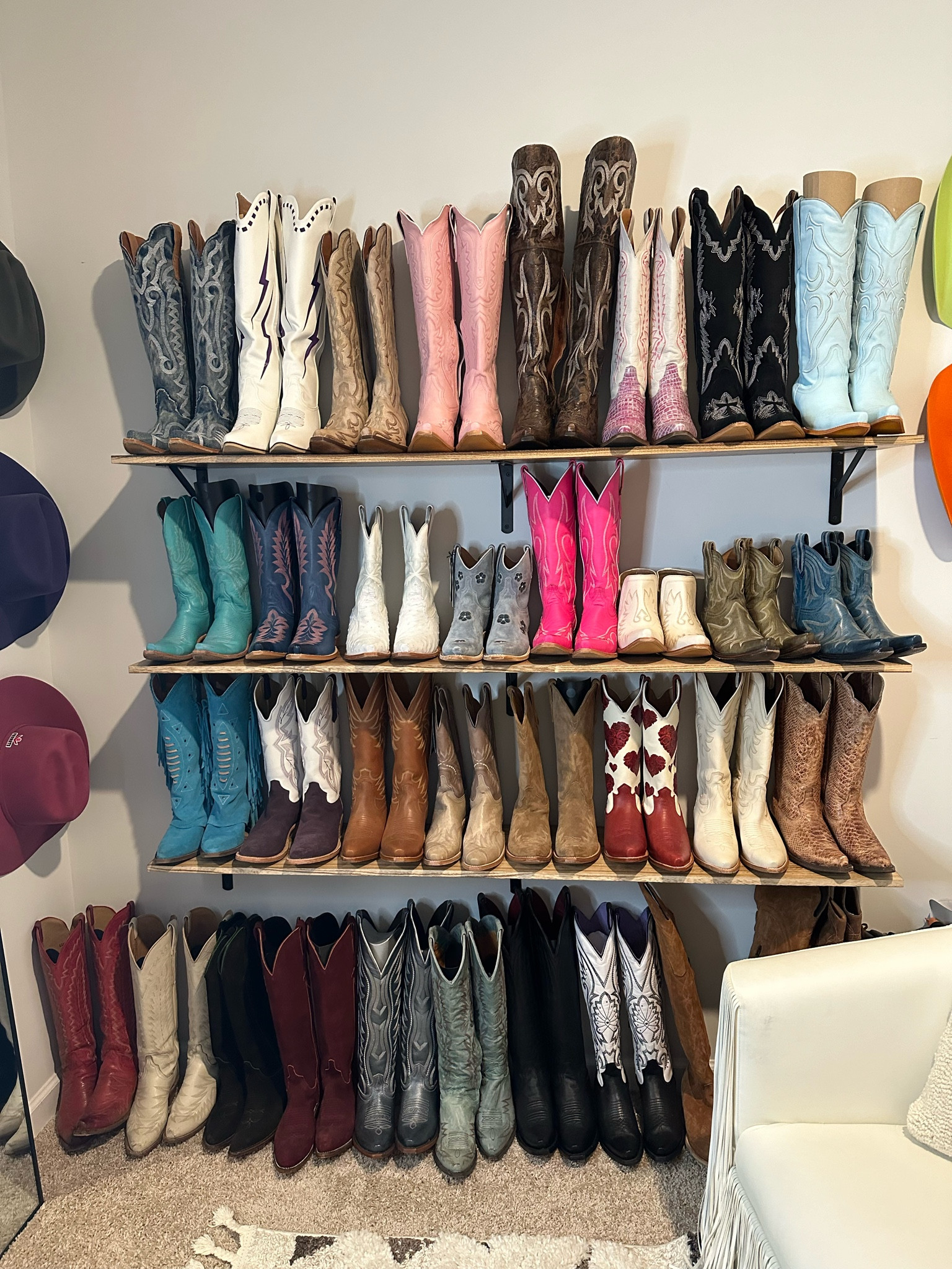 My shelves are from Amazon that I used for my boot wall 

#LTKHome #LTKFindsUnder50 #LTKFindsUnder100