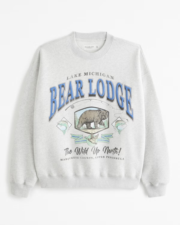 Bear Lodge Graphic Crew Sweatshirt | Abercrombie & Fitch (US)