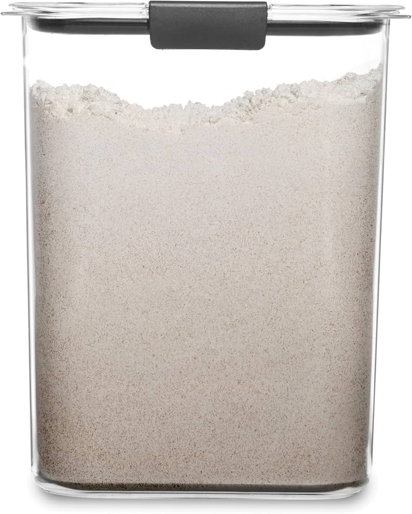 Rubbermaid Brilliance 16-Cup Airtight Food Storage Container with Lid, Clear/Grey - optimal for p... | Amazon (US)