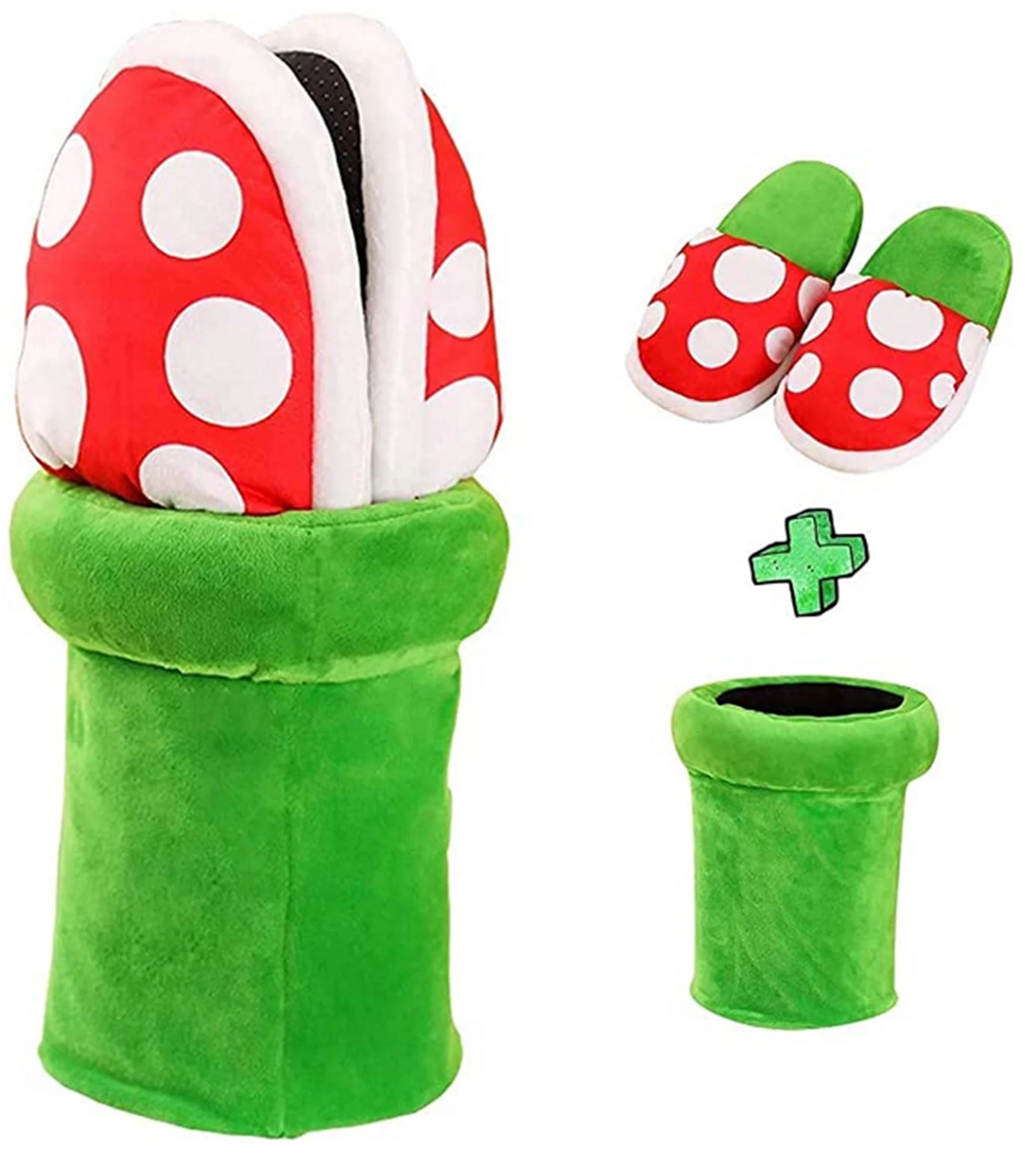 JBEELATE Super Mario Bro. Piranha Plants Slippers Plush Slippers Loafer with Pipe Pot Holder Chri... | Walmart (US)