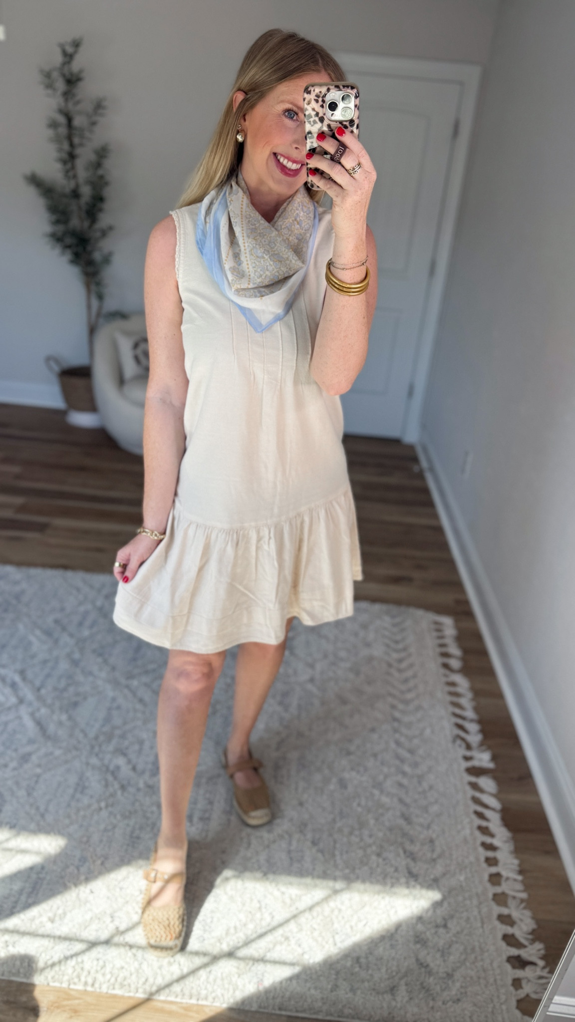 Daily try on, Walmart outfit, Walmart fashion, Walmart try on, time and tru, linen dress, scarf 

#LTKmomlife #LTKgrwm #LTKootd