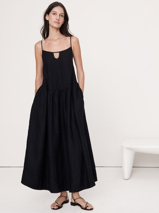Linen Drop-Waist Maxi Dress | Banana Republic (US)