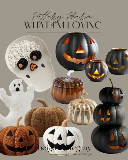 Halloween by pottery barn!! Living these cute pumpkin pillows and pumpkin candles and skull serving plate. All linked here!

#LTKsalealert #LTKSeasonal #LTKhome