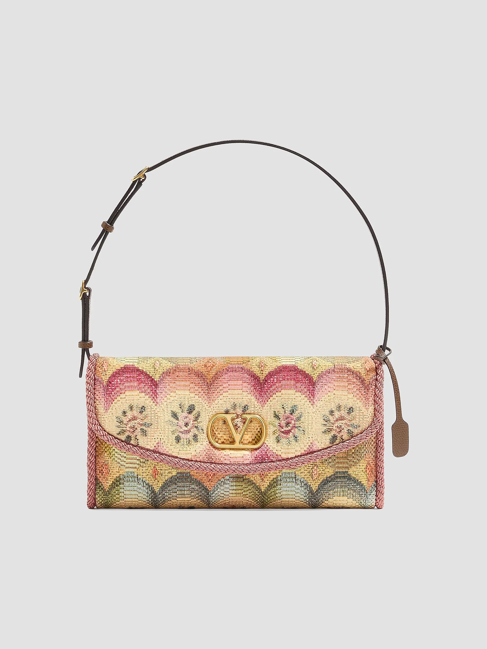 Valentino Garavani DeVain Small Shoulder Bag in Jacquard Apres L'hiver Fabric | Saks Fifth Avenue | Saks Fifth Avenue