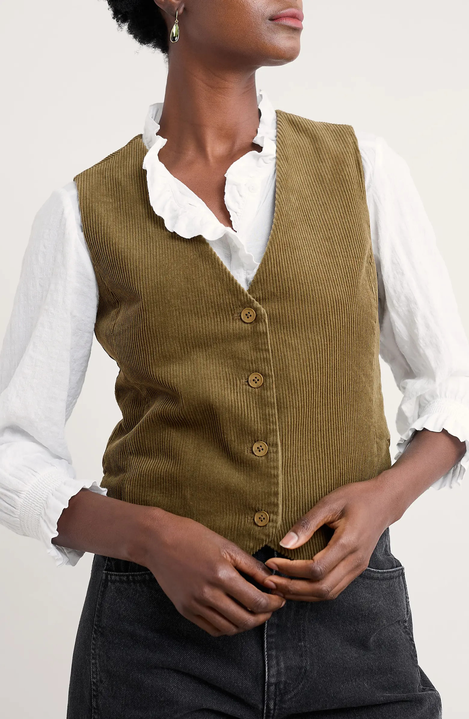 Pinpoint Organic Cotton Corduroy Vest | Nordstrom