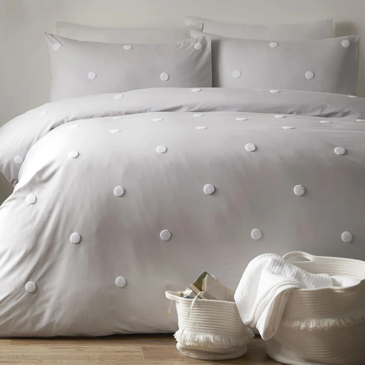 Dot Garden Cotton Duvet Cover Set with Pillowcases | Wayfair UK