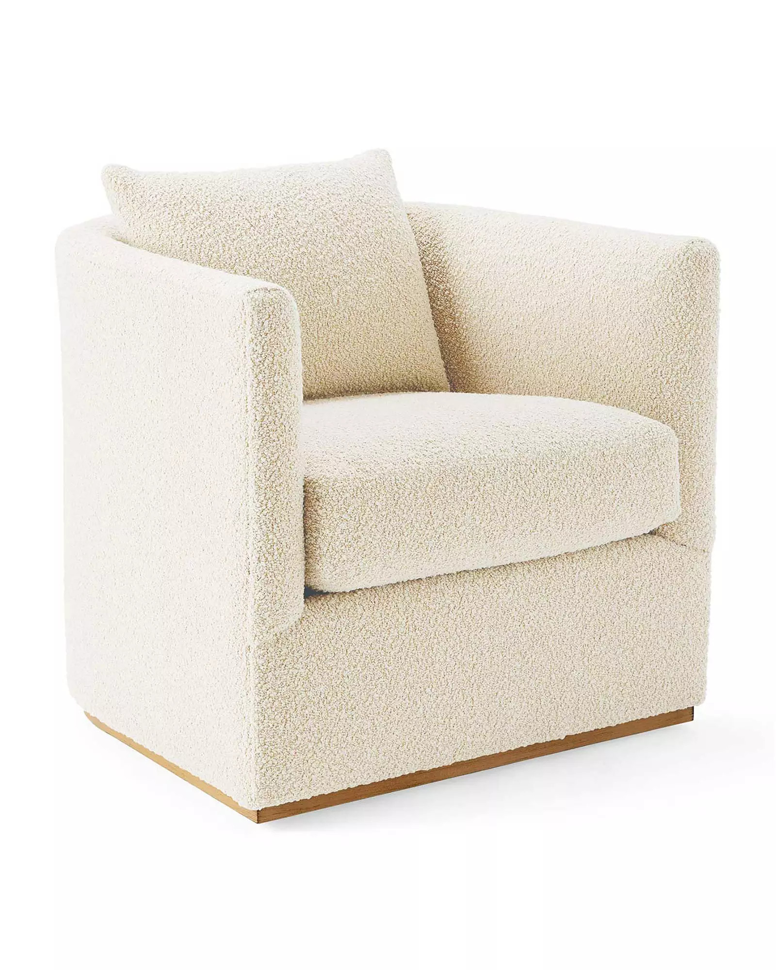 Parkwood Swivel Chair in Bouclé | Serena and Lily