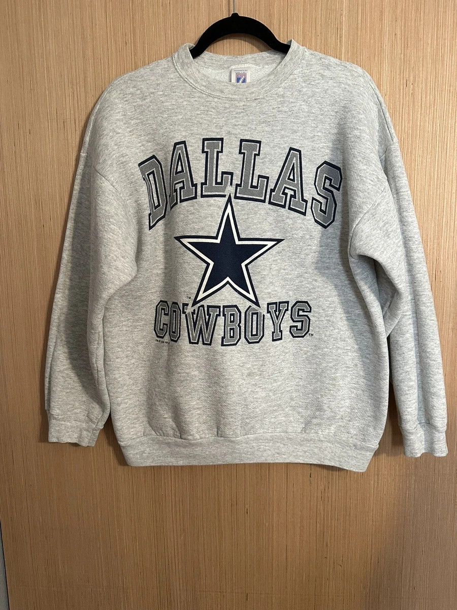 Dallas Cowboys Gray Crewneck Sweatshirt, Size Large | eBay US