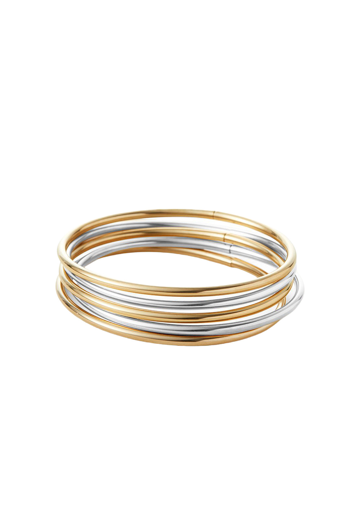 Dane 14k gold-plated steel bangle set | Harvey Nichols