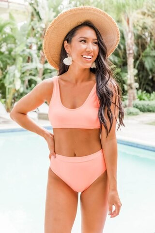 Brightest Days Orange Swimsuit Top | The Pink Lily Boutique