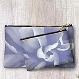 Periwinkle Blue Flower Zipper Pouch, Lavender Floral Make Up Evening Bag, Cosmetic Bag, Floral Acces | Amazon (US)