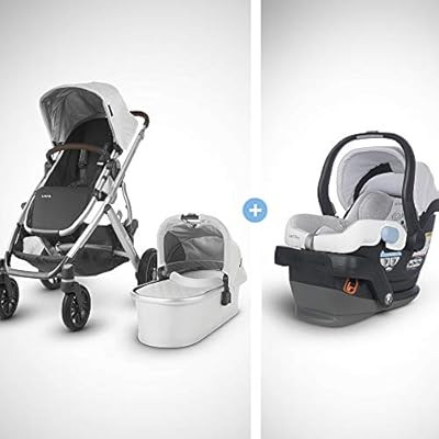 UPPAbaby Vista Stroller-Bryce (White Marl/Silver/Chestnut Leather)+MESA Infant Car Seat-Bryce(Whi... | Amazon (US)