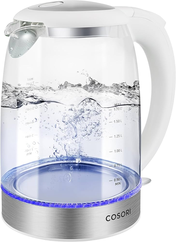 COSORI Electric Kettle, Tea Kettle Pot, 1.7L/1500W, Stainless Steel Inner Lid & Filter, Hot Water... | Amazon (US)