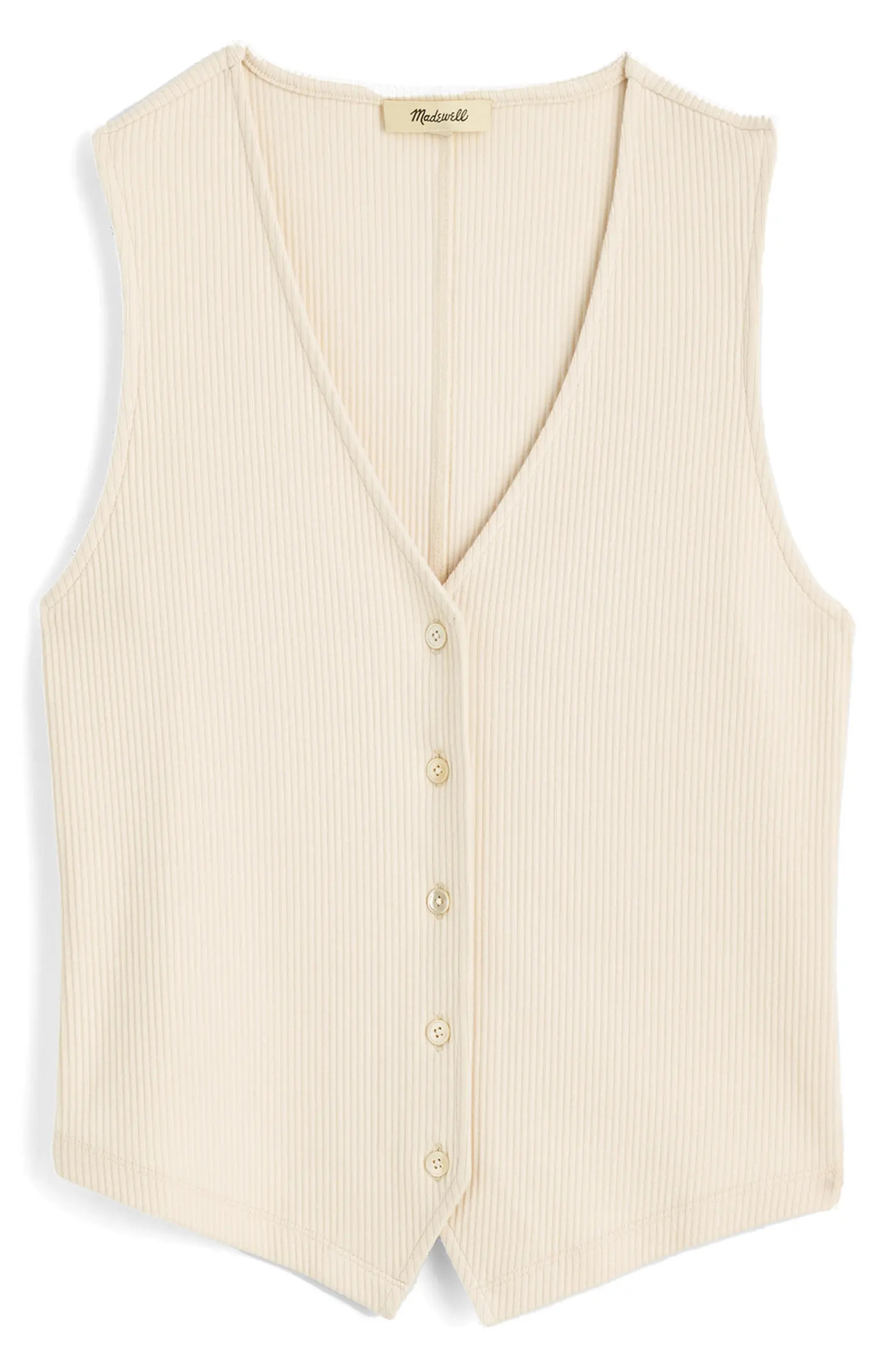 Rib V-Neck Vest | Nordstrom