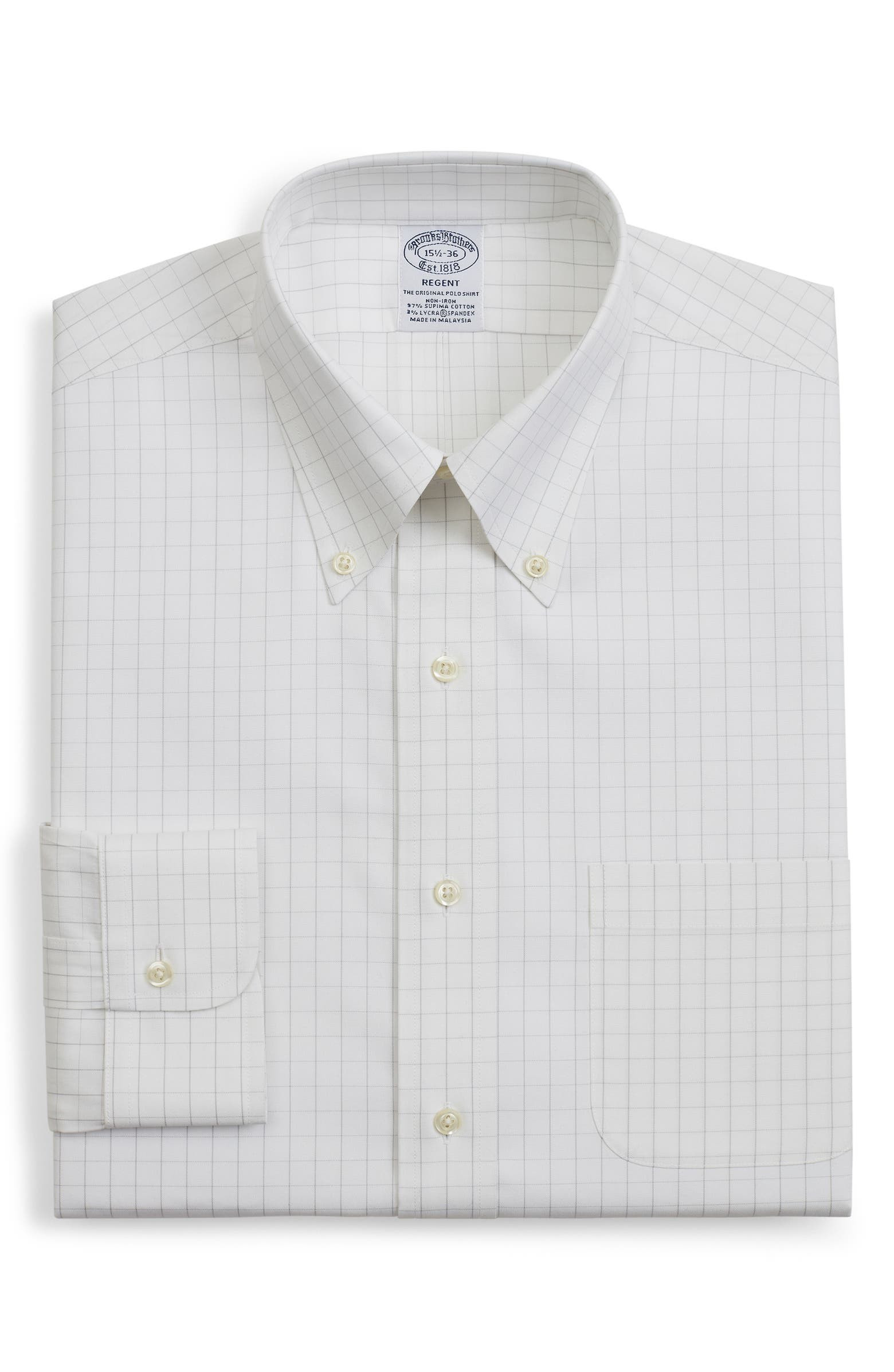 Regent Regular Fit Windowpane Dress Shirt | Nordstrom