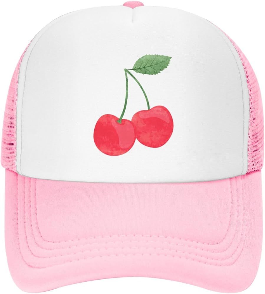 Mesh Dad Hat Adjustable Washed Cherry Watercolor Baseball Dad Cap Funny Distressed Ball Trucker C... | Amazon (US)