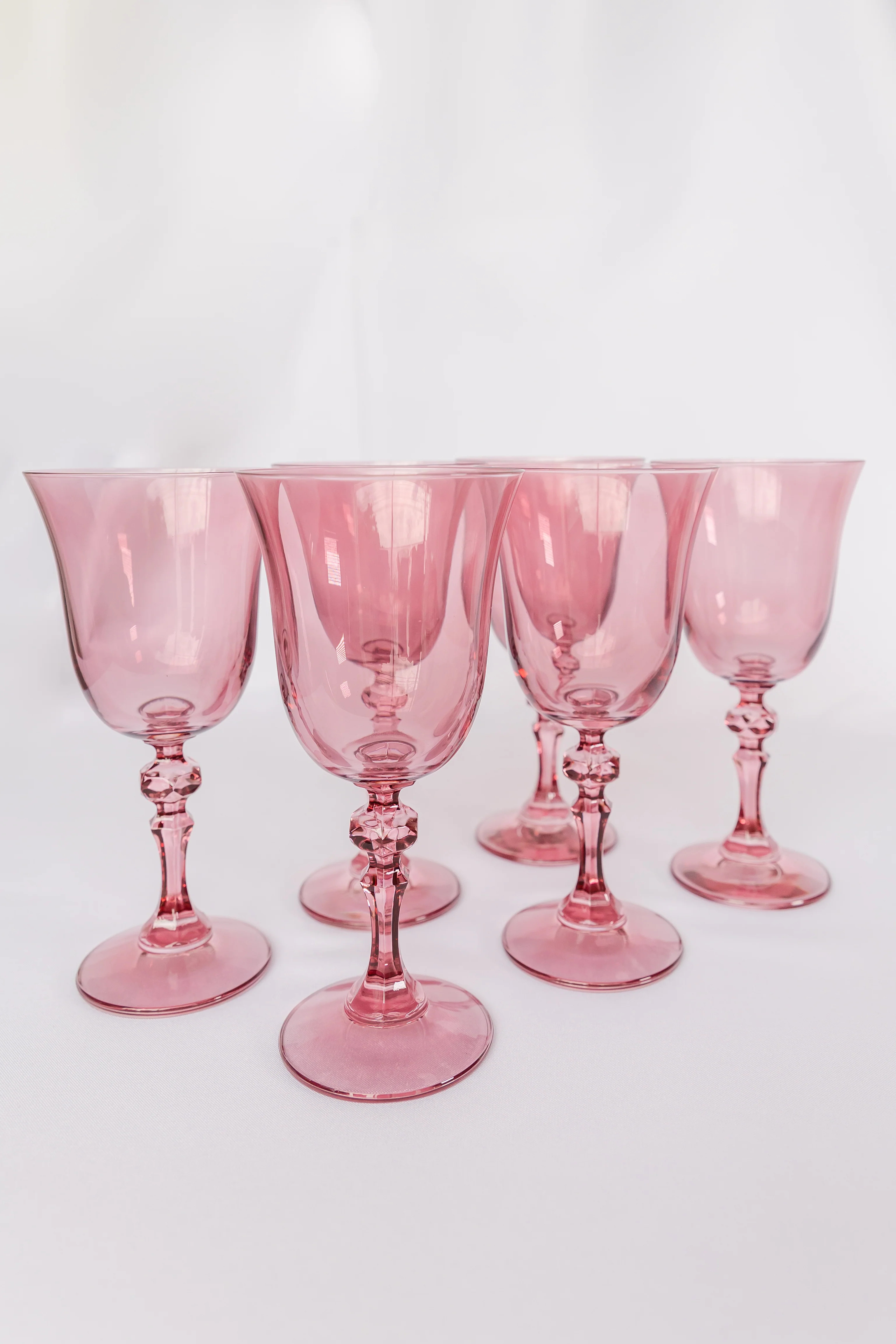Estelle Colored Regal Goblet - Set of 6 {Rose} | Estelle Colored Glass
