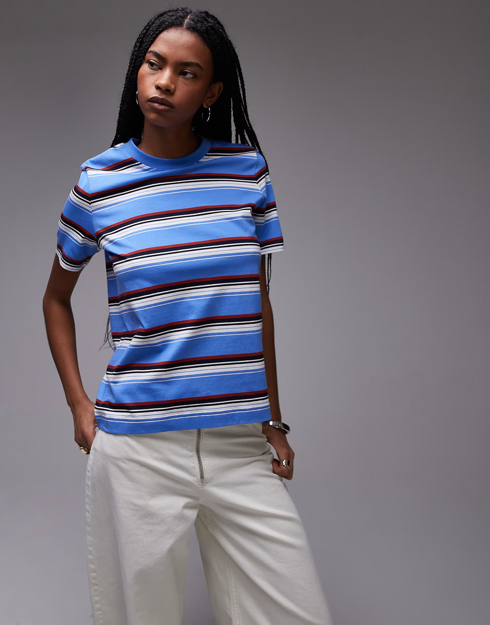 ARKET t-shirt in blue retro stripe | ASOS | ASOS (Global)