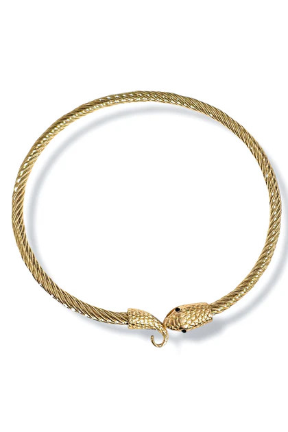 Sierra Gold Snake Choker Necklace | The Willow Tree
