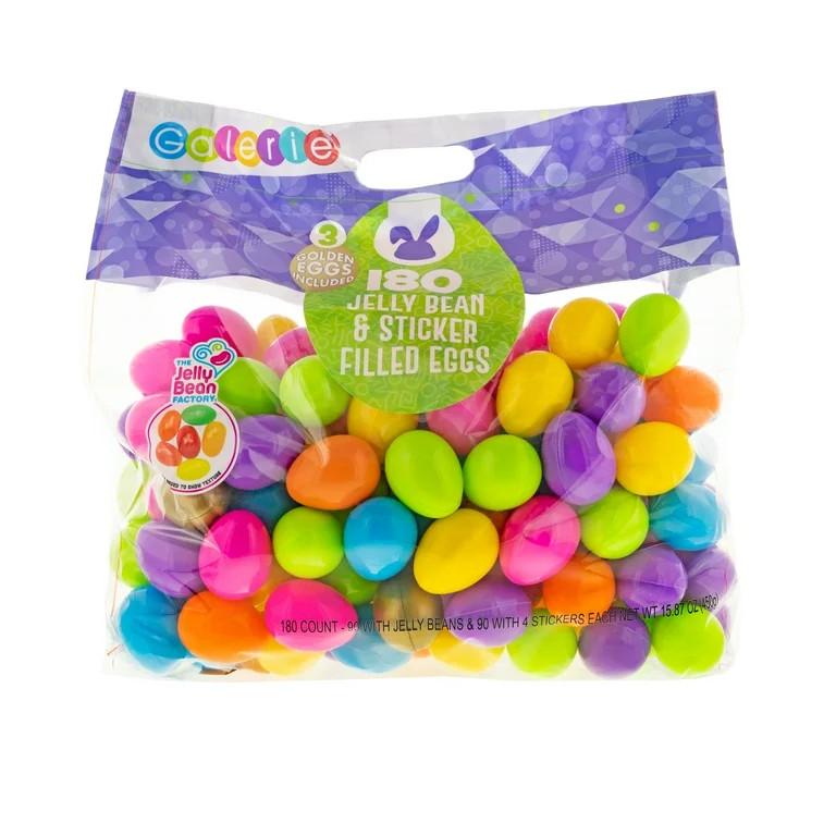 180ct Jelly Bean & Sticker Filled Easter Eggs | Walmart (US)