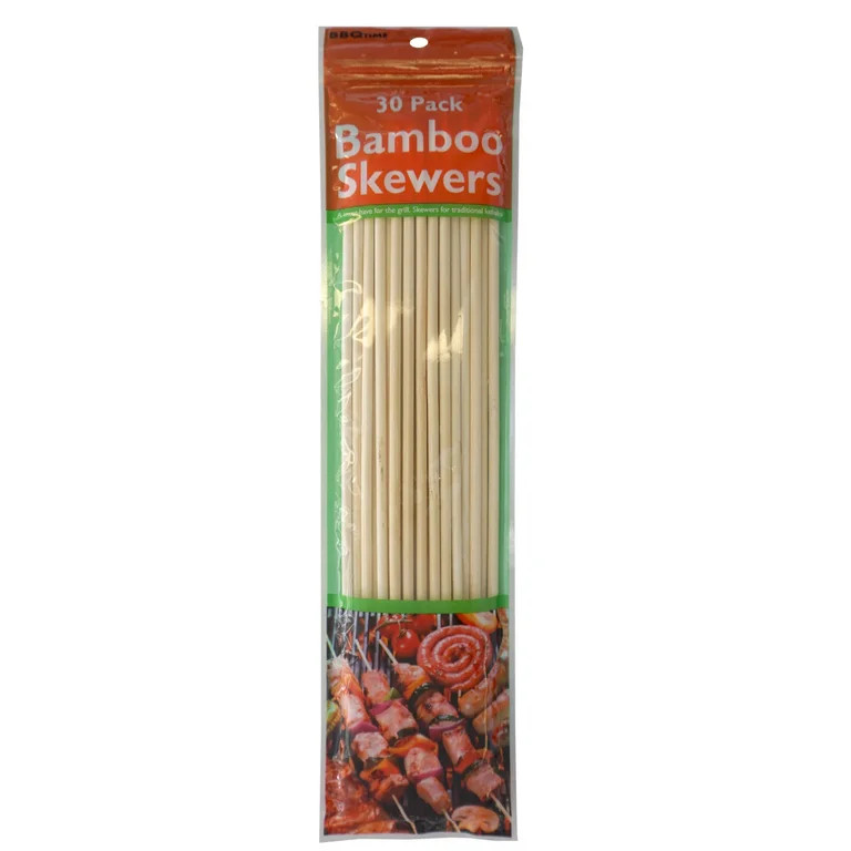 30 Pack Bamboo Skewers, Durable 12 in Grill Sticks for Meats and Veggies, Eco Friendly, Heat Resi... | Walmart (US)