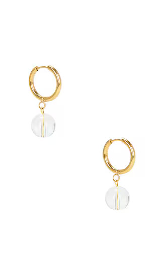 Halle Huggie Hoop &amp; Bead | Revolve Clothing (Global)